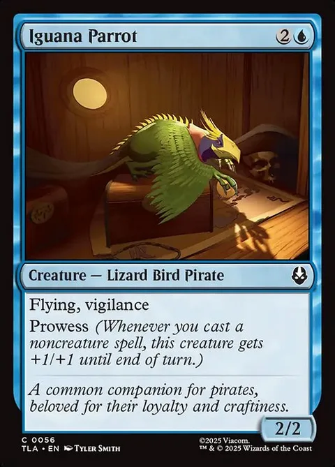 Iguana Parrot, card 56 from Avatar: The Last Airbender