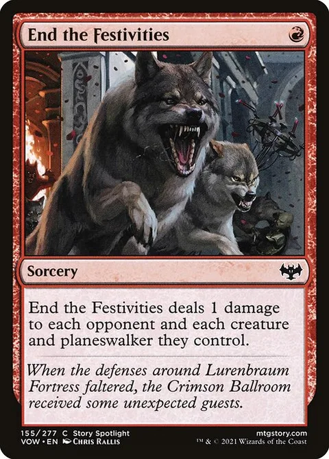 End the Festivities, card 155 from Innistrad: Crimson Vow