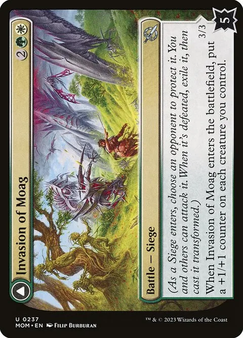 Invasion of Moag // Bloomwielder Dryads, card 237 from March of the Machine