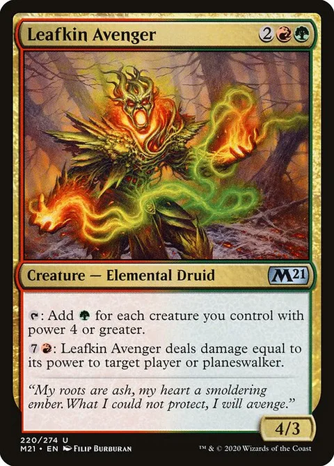 Leafkin Avenger, card 220 from Core Set 2021