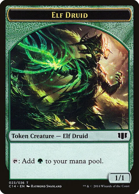 Elf Druid, carte 23 de Commander 2014 Tokens