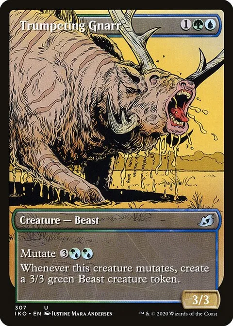 Trumpeting Gnarr, card 307 from Ikoria: Lair of Behemoths