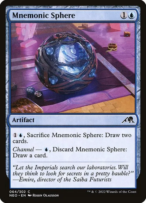 Mnemonic Sphere, card 64 from Kamigawa: Neon Dynasty