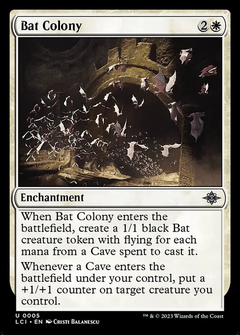 Bat Colony, card 5 from The Lost Caverns of Ixalan