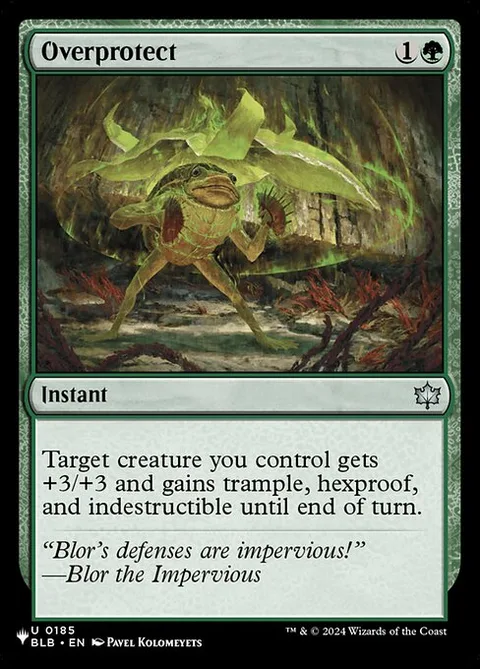 Overprotect, card BLB-185 from The List