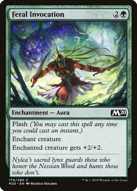 Feral Invocation, card 170 from Core Set 2020