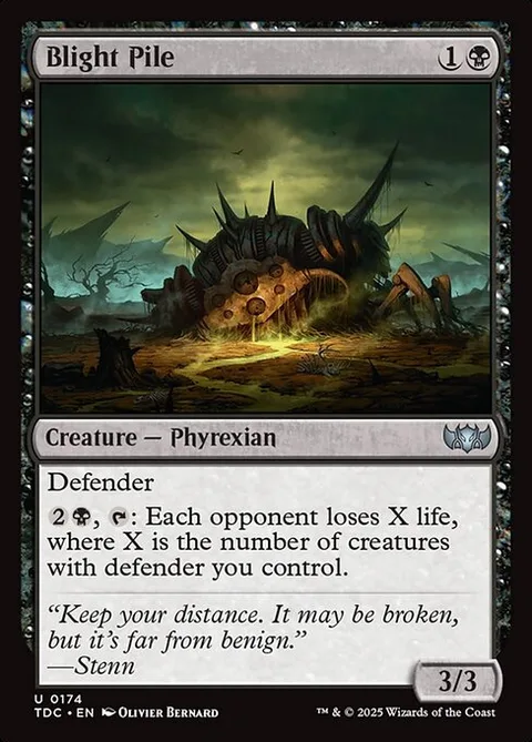 Blight Pile, card 174 from Tarkir: Dragonstorm Commander