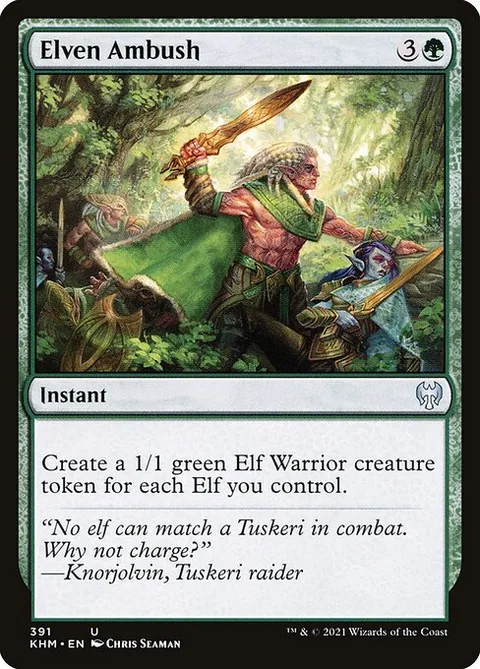 Elven Ambush, card 391 from Kaldheim
