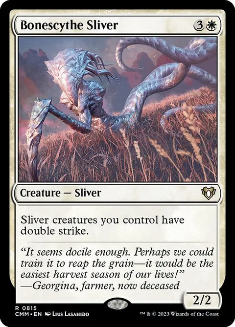Bonescythe Sliver, carte 815 de Commander Masters