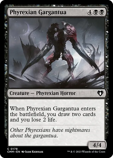 Phyrexian Gargantua, card 178 from Commander Masters