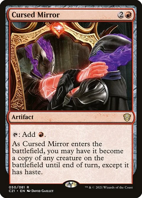 Cursed Mirror, card 50 from Commander 2021