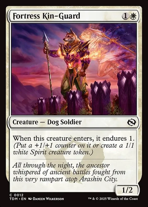 Fortress Kin-Guard, card 12 from Tarkir: Dragonstorm