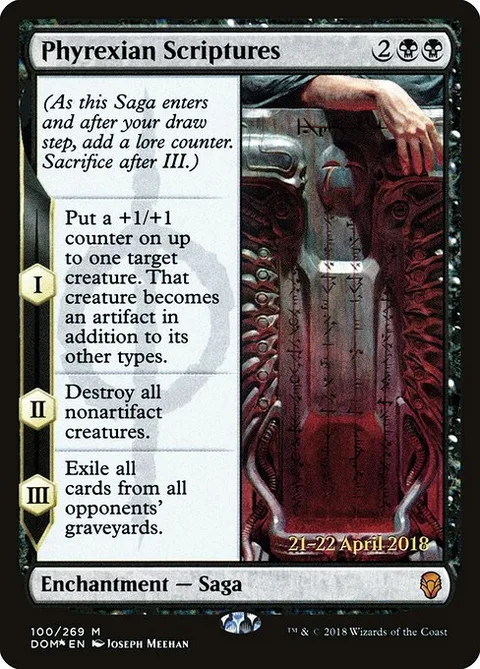 Phyrexian Scriptures, carte 100s de Dominaria Promos