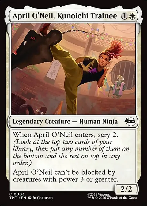 April O'Neil, Kunoichi Trainee, card 3 from Teenage Mutant Ninja Turtles