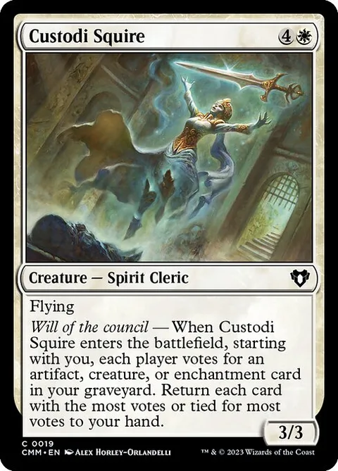 Custodi Squire, carte 19 de Commander Masters