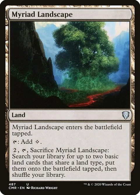 Myriad Landscape, card 487 from Commander Legends