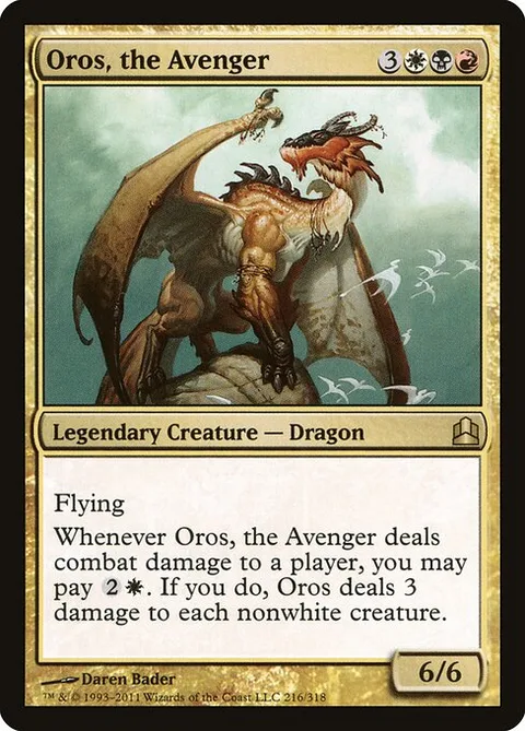 Oros, the Avenger, card 216 from Commander 2011