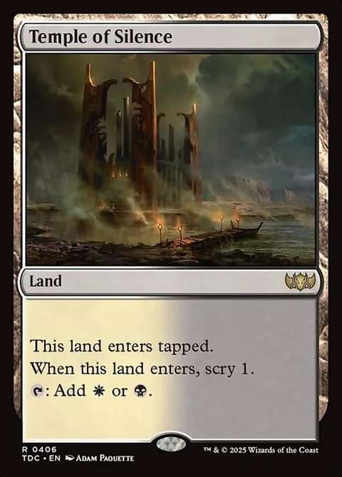 Temple of Silence, card 406 from Tarkir: Dragonstorm Commander