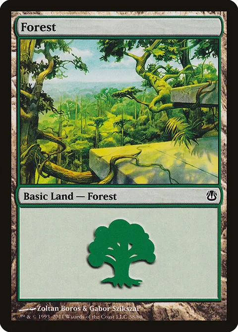 Forest, card 38 from Duel Decks: Ajani vs. Nicol Bolas