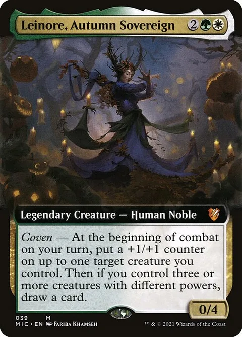 Leinore, Autumn Sovereign, card 39 from Midnight Hunt Commander
