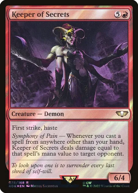 Keeper of Secrets, card 78★ from Warhammer 40,000 Commander