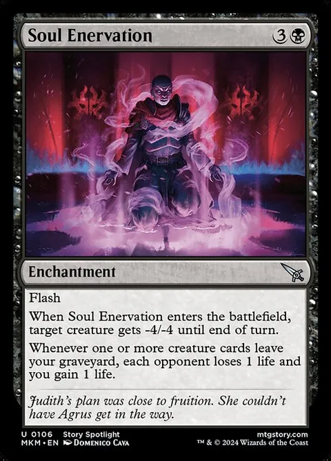 Soul Enervation, card 106 from Murders at Karlov Manor