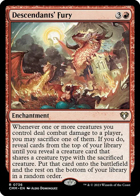 Descendants' Fury, card 736 from Commander Masters