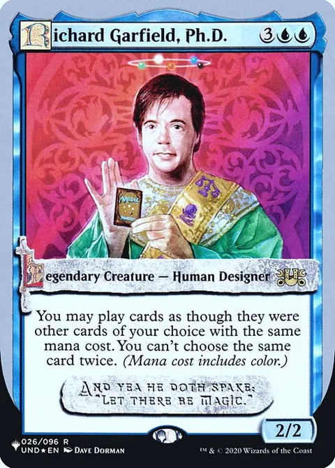 Richard Garfield, Ph.D., carte 17 de The List (Unfinity Foil Edition)