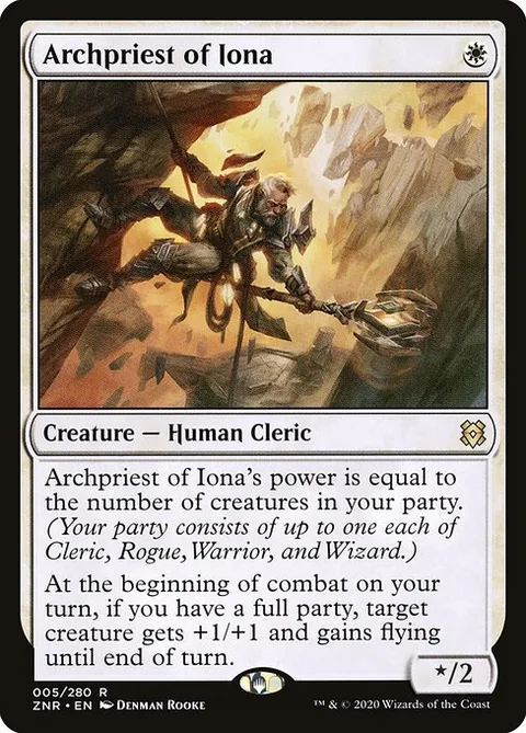 Archpriest of Iona, card 5 from Zendikar Rising
