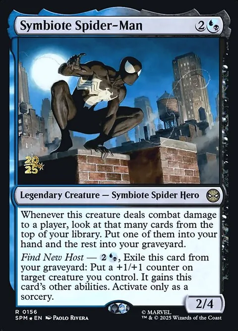 Symbiote Spider-Man, carte 156s de Marvel's Spider-Man Promos