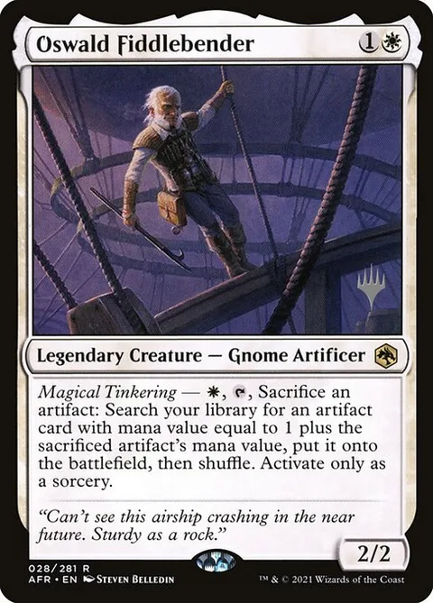 Oswald Fiddlebender, card 28p from Adventures in the Forgotten Realms Promos