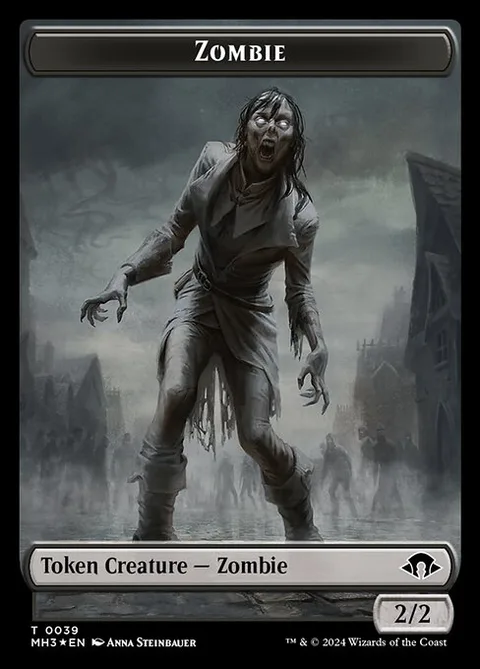 Zombie, carte 39 de Modern Horizons 3 Tokens