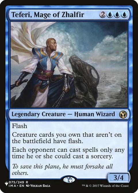 Teferi, Mage of Zhalfir, carte IMA-75 de The List