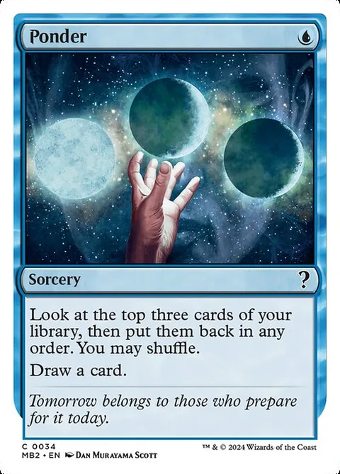Ponder, card 34 from Mystery Booster 2