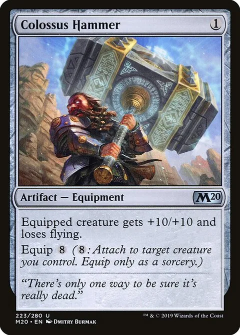 Colossus Hammer, card 223 from Core Set 2020