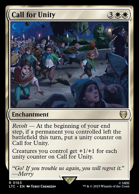Call for Unity, card 163 from Tales of Middle-earth Commander