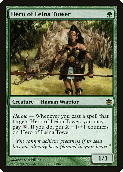 Hero of Leina Tower, card 123 from Born of the Gods