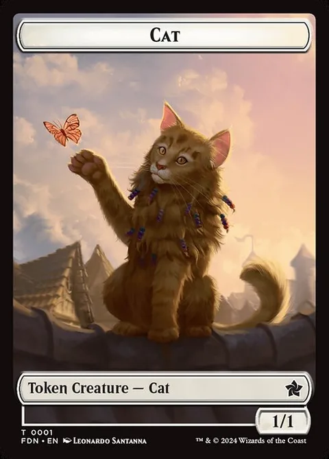 Cat, card 1 from Foundations Tokens