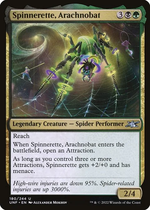 Spinnerette, Arachnobat, carte 180 de Unfinity