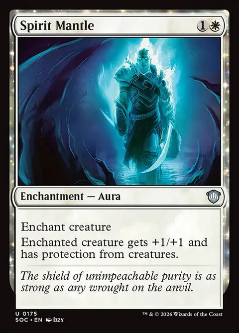 Spirit Mantle, card 175 from Secrets of Strixhaven Commander