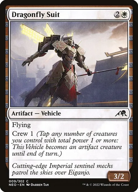 Dragonfly Suit, card 9 from Kamigawa: Neon Dynasty