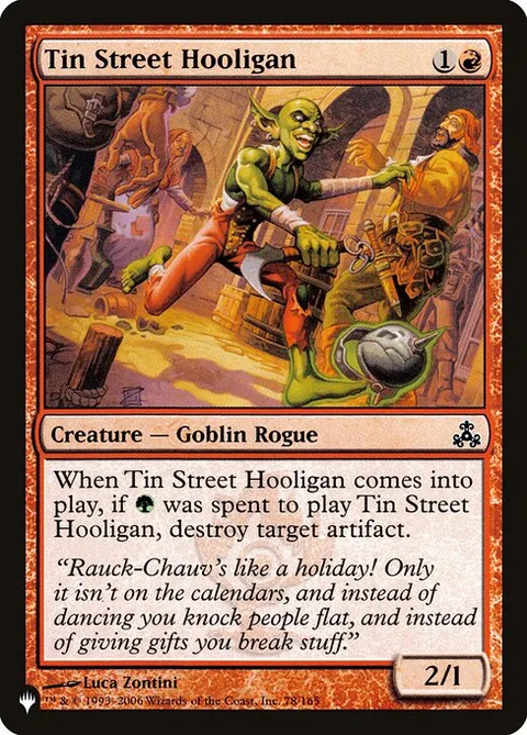 Tin Street Hooligan, card GPT-78 from The List