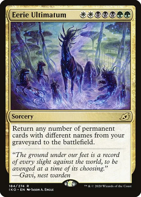 Eerie Ultimatum, carte 184 de Ikoria: Lair of Behemoths