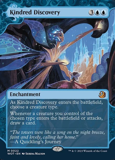 Kindred Discovery, card 22 from Wilds of Eldraine: Enchanting Tales