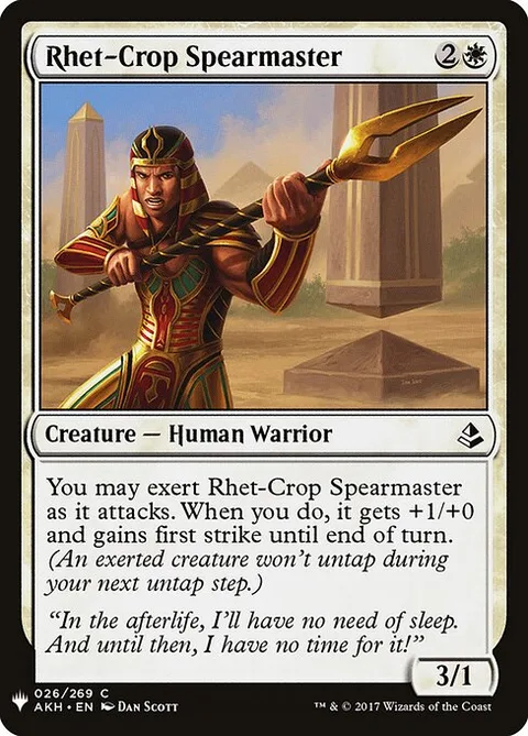 Rhet-Crop Spearmaster, carte AKH-26 de The List