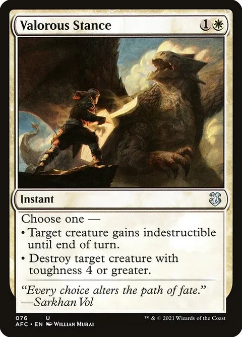 Valorous Stance, carte 76 de Forgotten Realms Commander