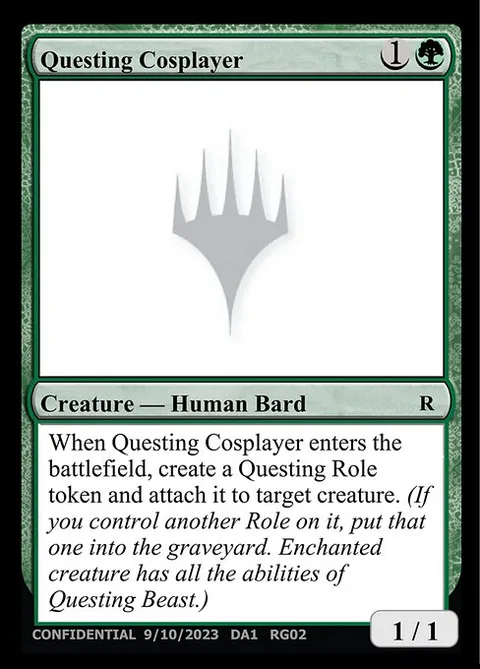 Questing Cosplayer, card RG02d from Unknown Event