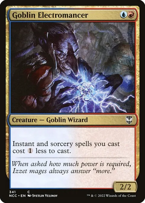 Goblin Electromancer, card 341 from New Capenna Commander
