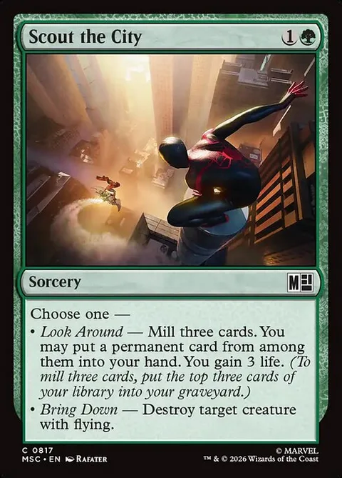 Scout the City, card 817 from Marvel Super Heroes Commander