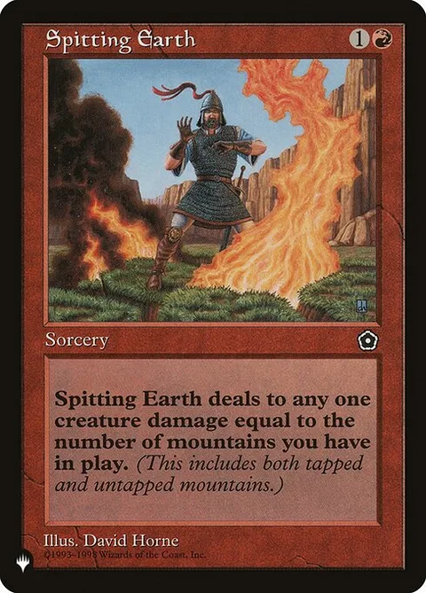 Spitting Earth, card P02-116 from The List